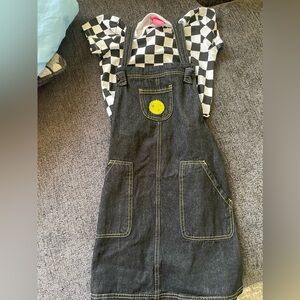 Two piece matching overall set